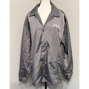 Staple Pigeon Large Windbreaker Jacket Black Button up Streetwear